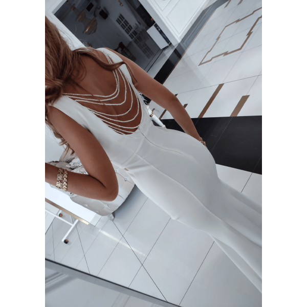 Abito da cerimonia bianco lungo